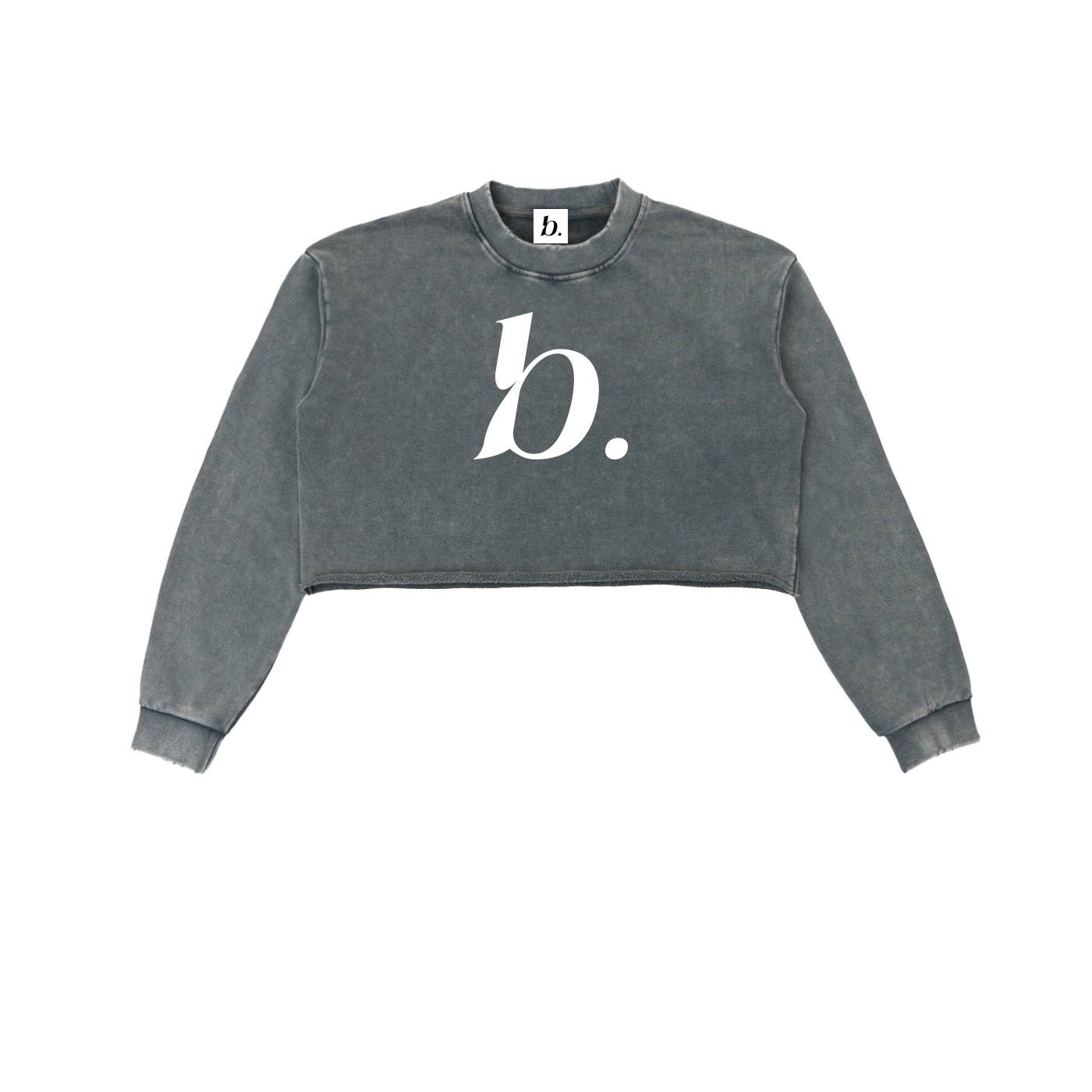 BESS - Washed Cropped Sweatshirt Women - Image 5