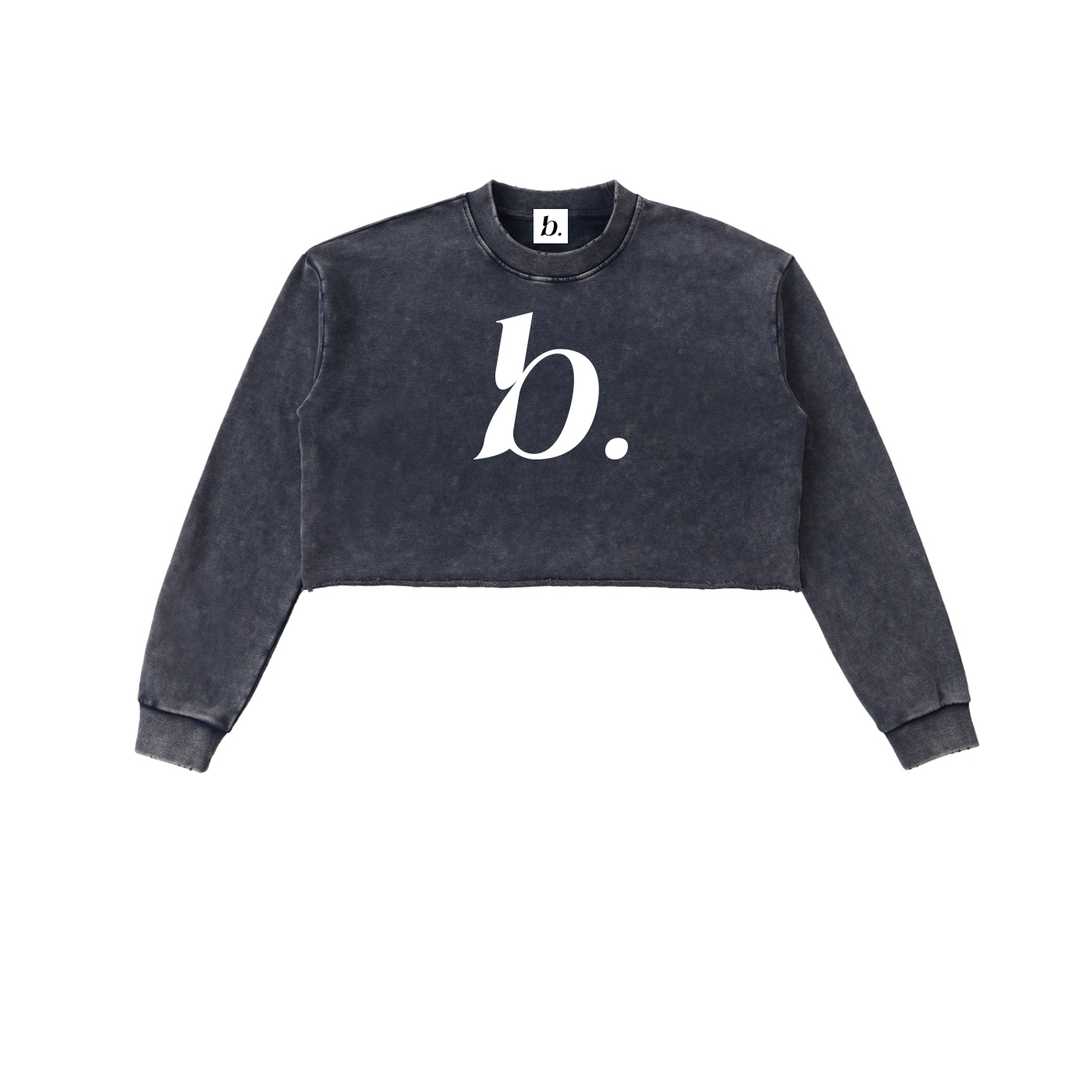 BESS - Washed Cropped Sweatshirt Women - Image 7