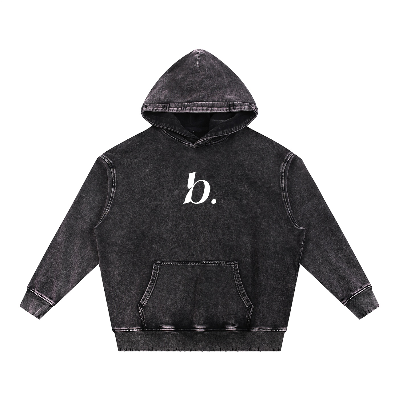 BESS - Hand-Frayed Heavyweight Hoodie - Image 2