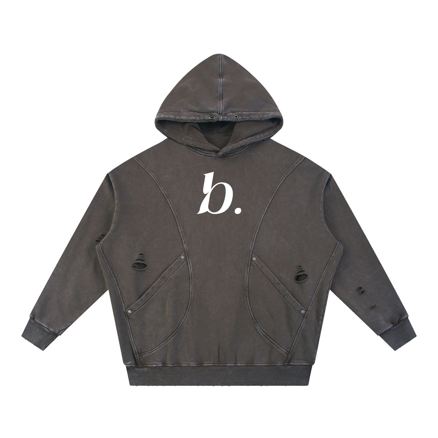 BESS - Washed Pocket Hoodie - Image 4